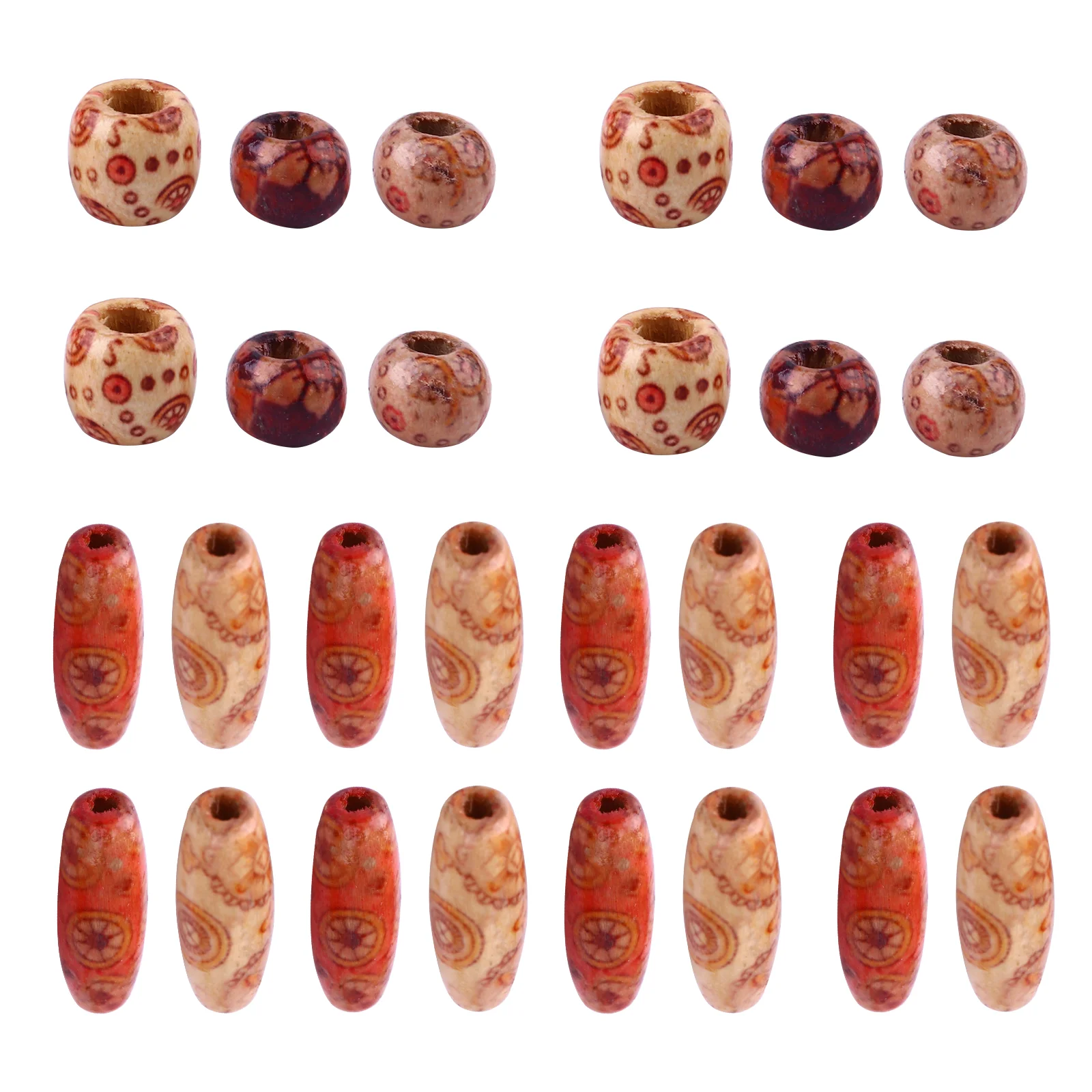 

500pcs Hair Tube Beads Natural Wood Hair Braiding Beads Hair Beads Hair Accessories