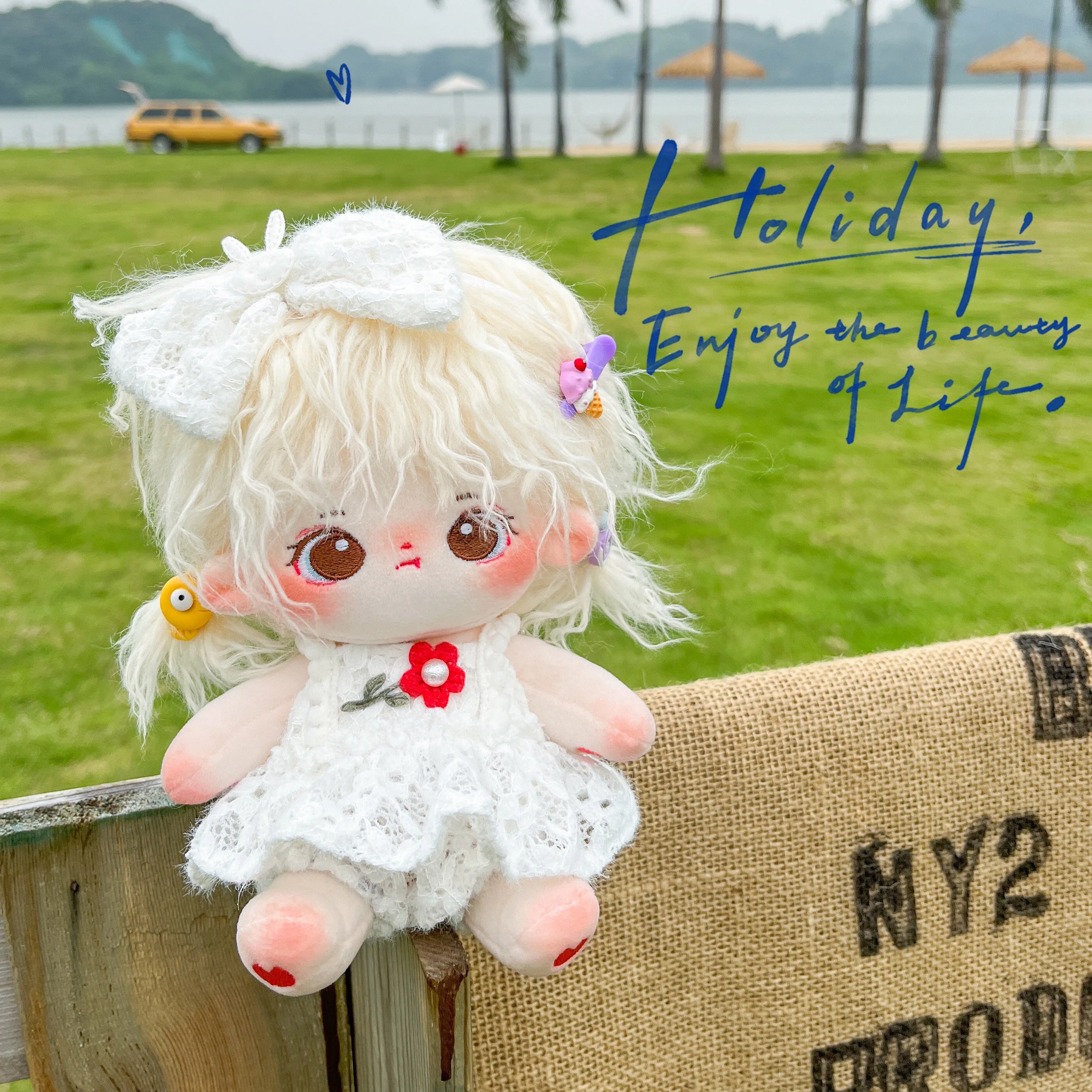 

new arrival 4pc/set handmade cute white pastries beret skirt bow tie shorts