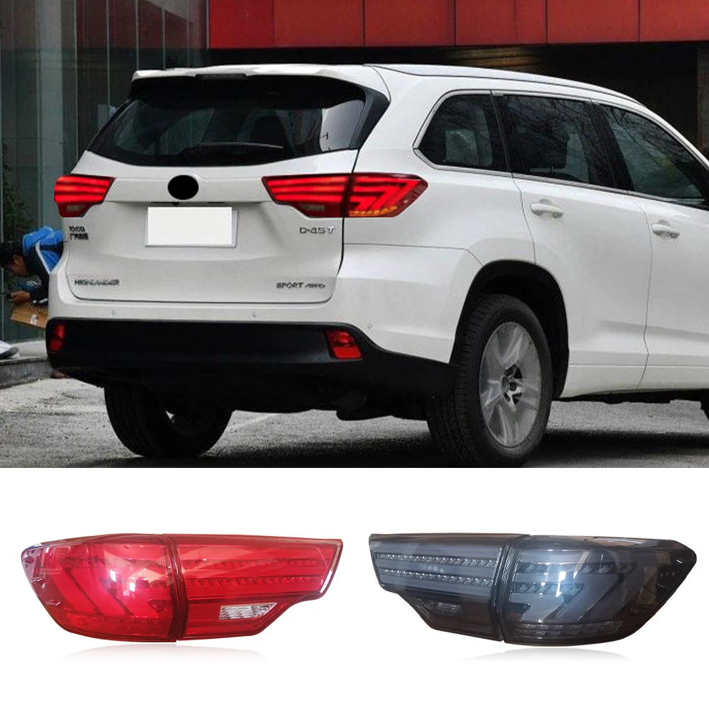 

1Set Car Styling For Toyota Highlander Kluger 2015 2016 2017 2018 2019 Tail Lights LED TailLight Rear Lamp DRL+Brake+Park+Signal