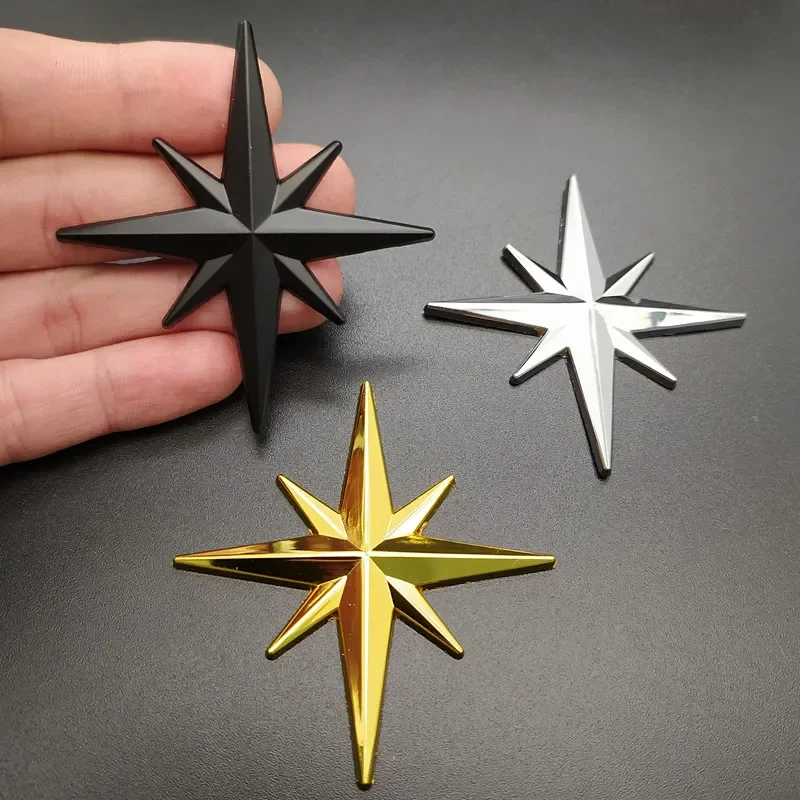 

Guide Star North Polaris Car Auto 3D Metal Badge Emblem Decor Grille Badge Sticker Car trunk sticker motorcycle Accessories