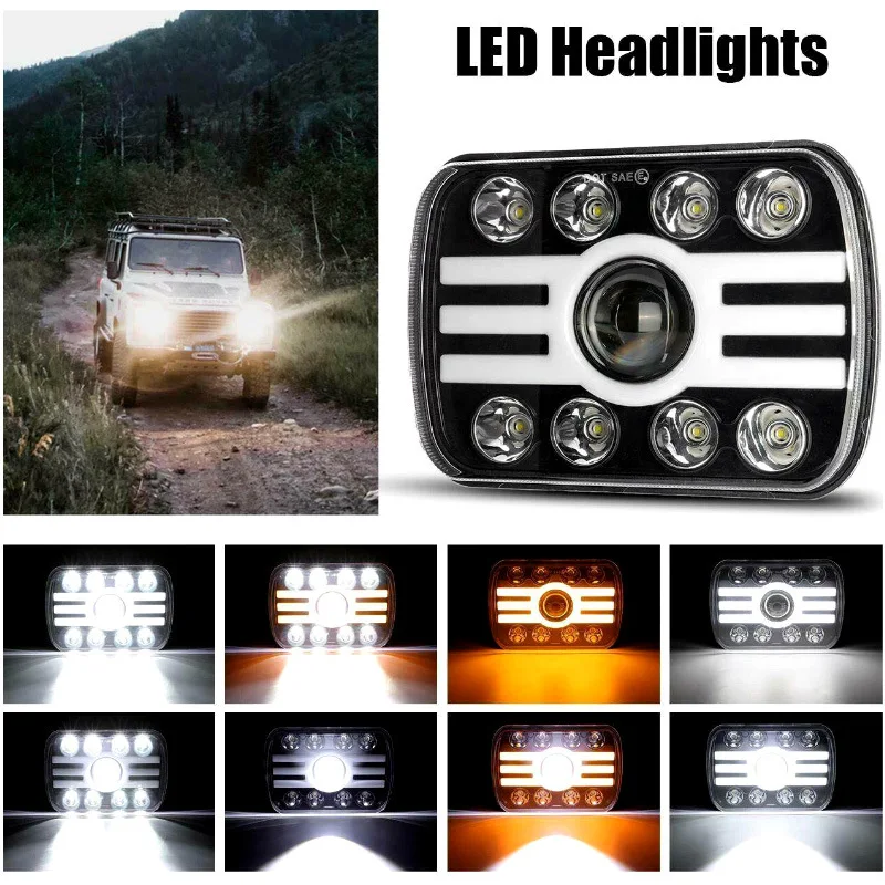 Обновите свой автомобильный джип, внедорожник, лодка, трактор, грузовик, 4x4, внедорожник, ATV с 7-дюймовым штативом, искусственная работа, 3 линии, квадратная лампа, прожектор, фара