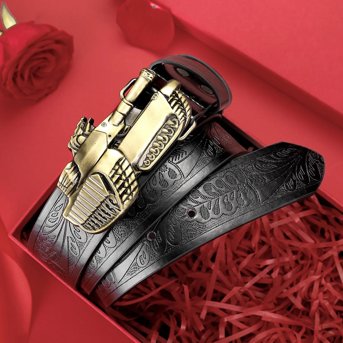 

Мужской ремень с имитацией кожи, регулируемый ремень в этническом стиле