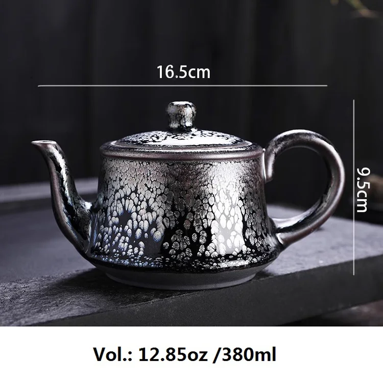 JZ349 фарфоровый чайник чайный Tenmoku с отверстием для заварки и крышкой 12 85 унции