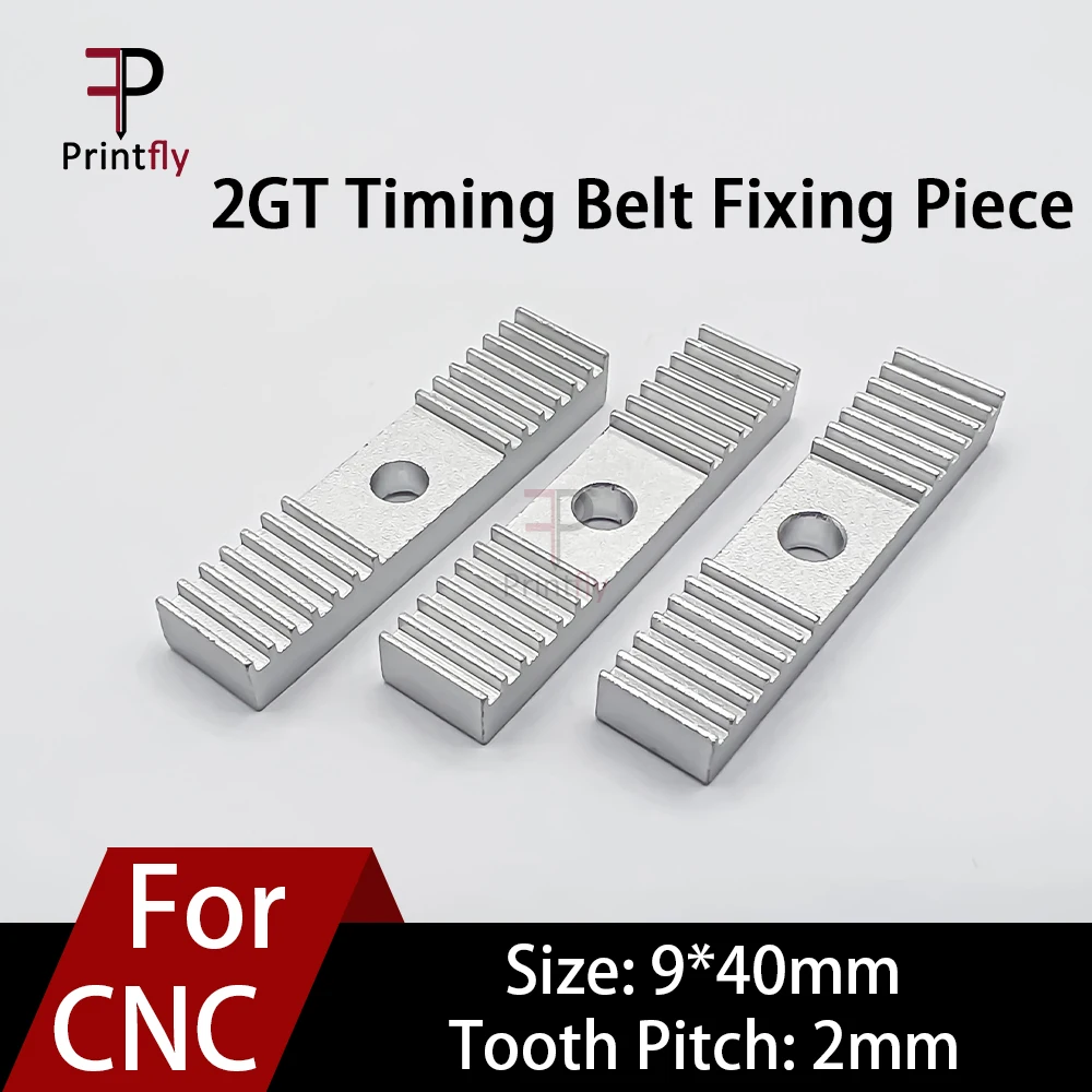 

Printfly 3D Printer Parts Timing Belt Fixing Piece Aluminum Block 2GT Tooth Pitch 2mm Clamp 9*40mm For 3D Printer CNC