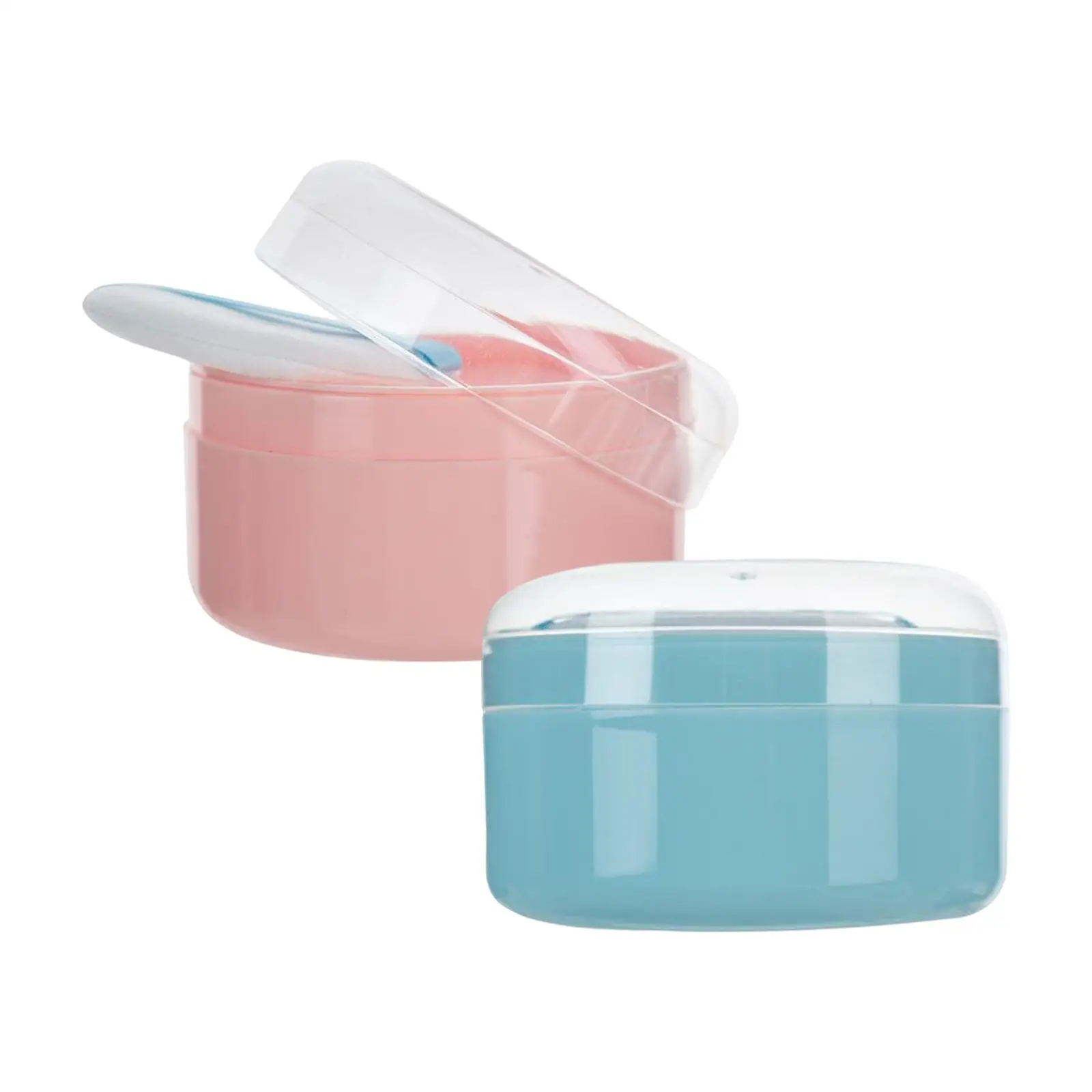 Reusable Baby Powder Box, with Puff Loose Powder Case ,DIY Makeup Powder Box Dispensor Case Powder Box Refillable  for Travel