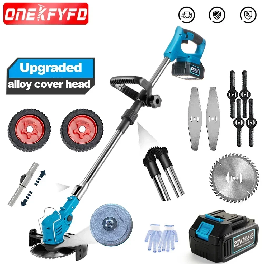 

Электрическая газонокосилка, беспроводной триммер для травы, 21 в, регулируемая длина, бытовые садовые инструменты, совместим с аккумулятором Makita 18 в