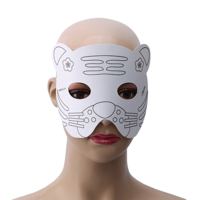 

DIY мультфильм животные картина маска каракули граффити искусство ремесла Косплей День Рождения Декор с цветной ручкой для детей