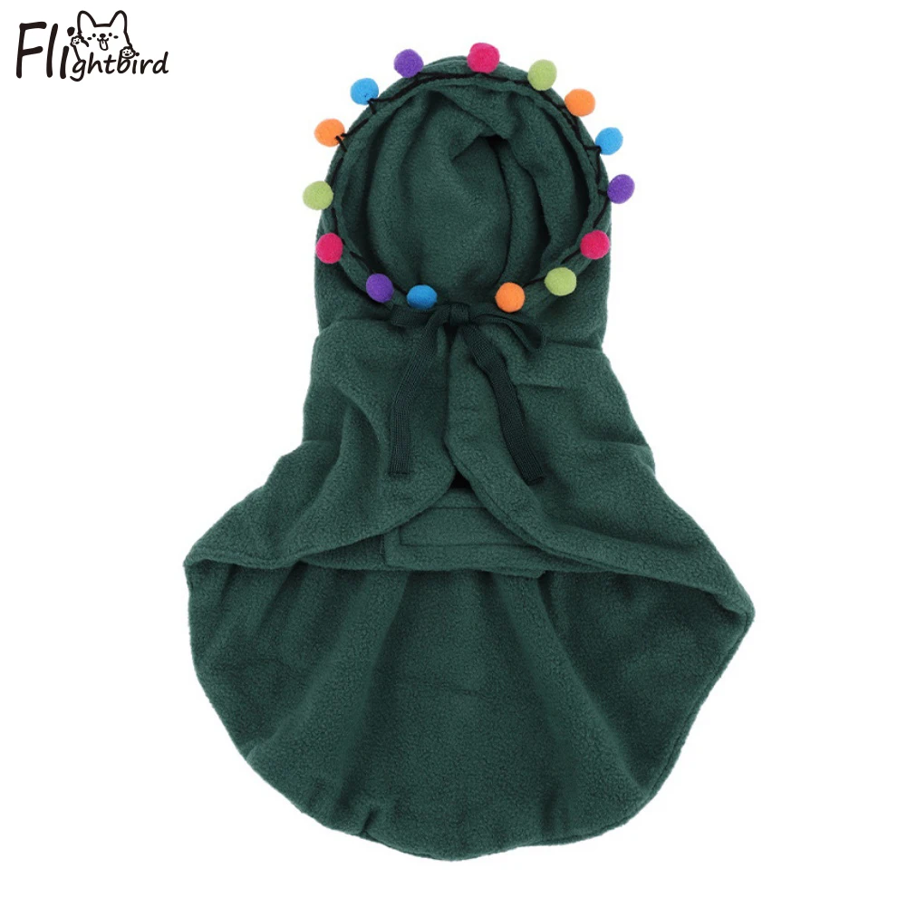

Pet Cat Costume Christmas Tree Cape Soft Fleece Warm Puppy Dogs Christmas Decorative Clothes Winter Puppy Kitten Accessories