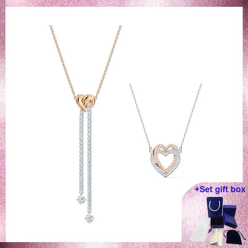 

Высококачественное ожерелье с бесконечностью и сердцем, белое, смешанное металлическое ожерелье, бесплатная доставка, женские ювелирные подарки