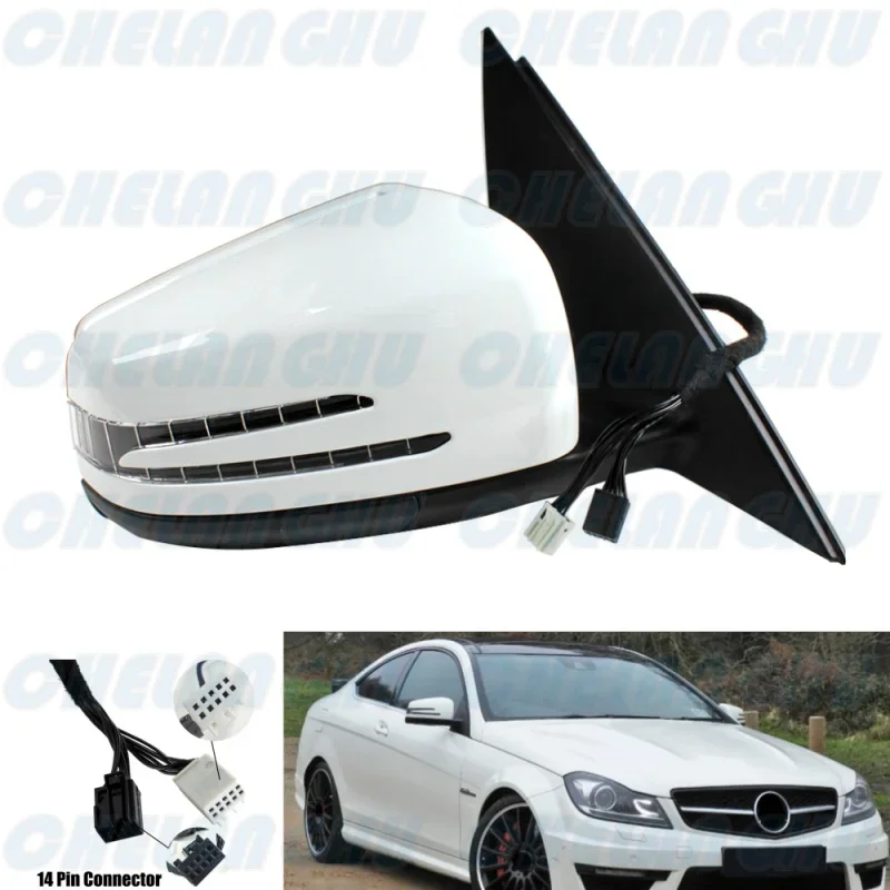 Для Benz W204 C180 C200 C300 2008 2009 2010 2011 2012 2013 правая сторона 14-контактный белый окрашенный