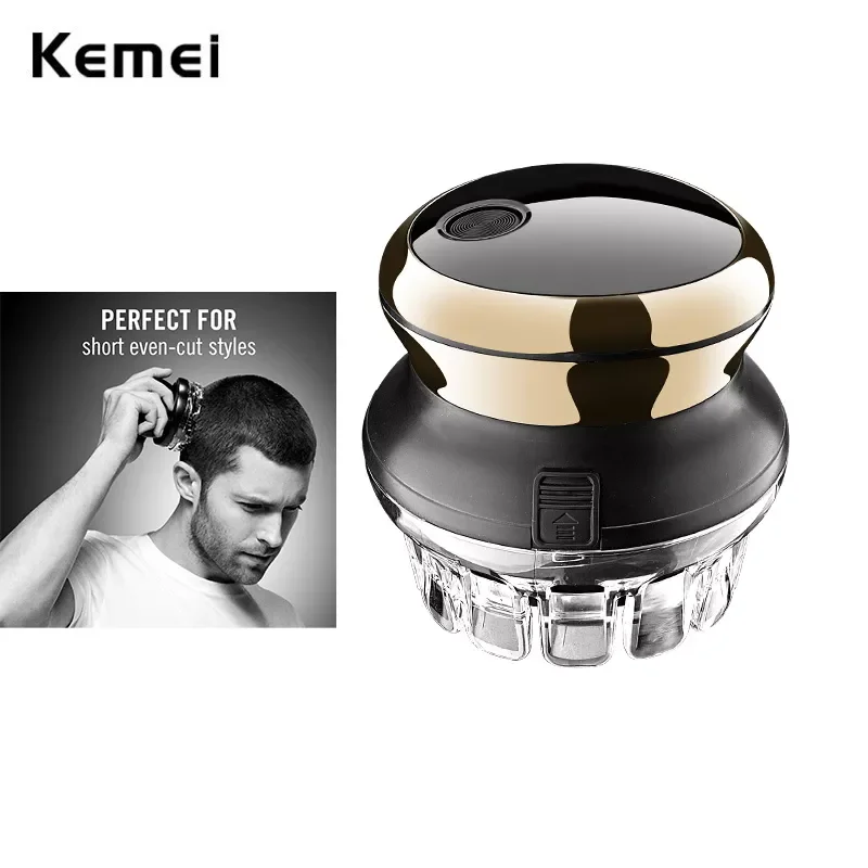 

Kemei Easy Cut DIY UFO Hair Clipper and Trimmer for Men Even Cut Cord/Cordless Rotary Hair Cut Cutting Kit Sharp Circular Blades