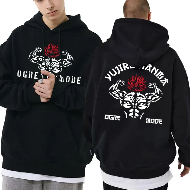 

Anime Men Women Fleece Casual Harajuku Sweatshirts Baki The Grappler Hoodie Streetwear Men's Cool Ogre Mode Yujiro Hanma Hoodies