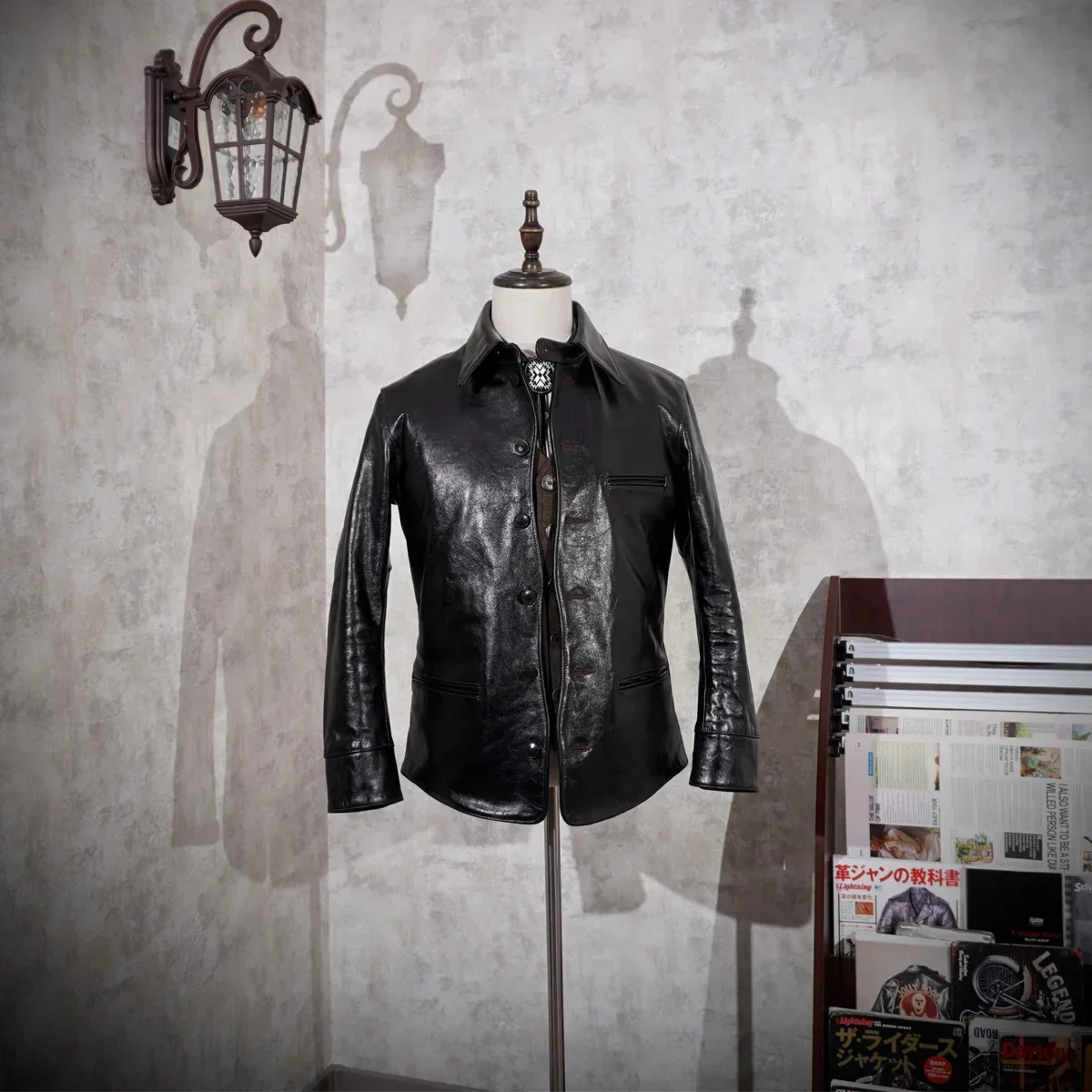 Классическая униформа Тпая бритва куртка Brakeman японская мужская из конской кожи с