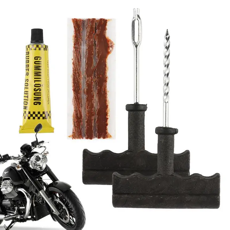 

Tire Repair Plug Kit Tractor Flat Tire Puncture Repair Universal 6pcs Flat Tire Puncture Repair Tool Kit For Car Emergencies RV