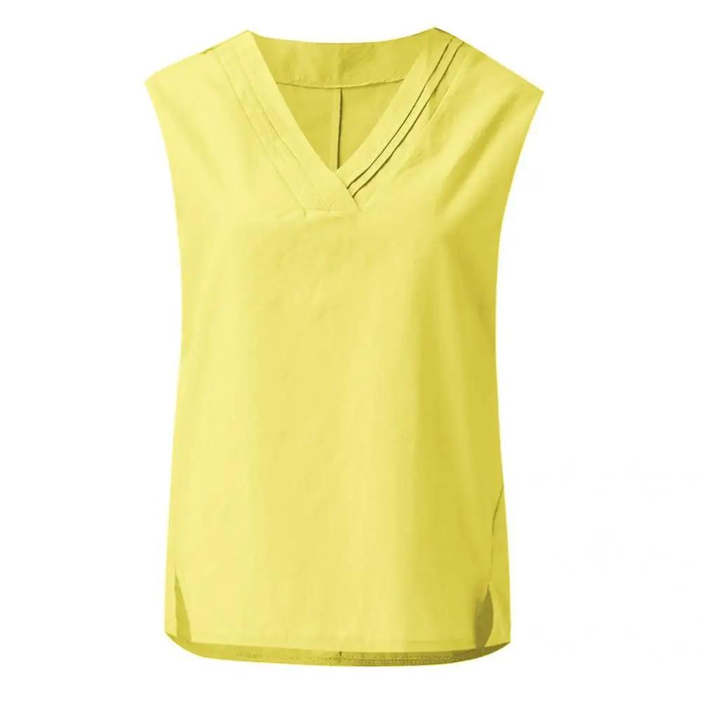 

Popular Vest Top Loose Streetwear Women Blouse Simple Pure Color Vest Top