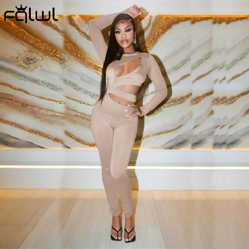 Женский зеленый комбинезон FQLWL комбинезоны женские с длинным рукавом ажурные