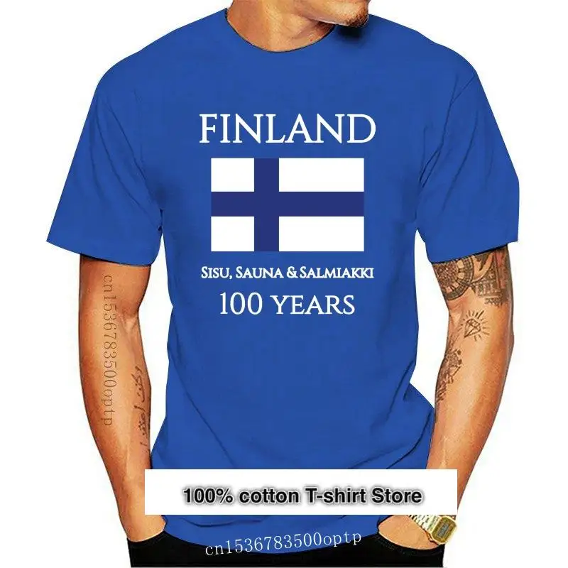 

Camiseta divertida de Suomi Finland para hombre, camisa de la bandera finlandesa de los años 2021, nueva de 100, 2021est