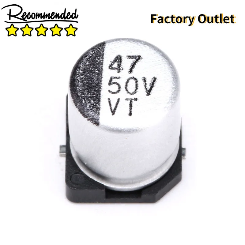 

50 pcs 50V 47UF SMD Aluminum Electrolytic Capacitors 6.3*7.7MM