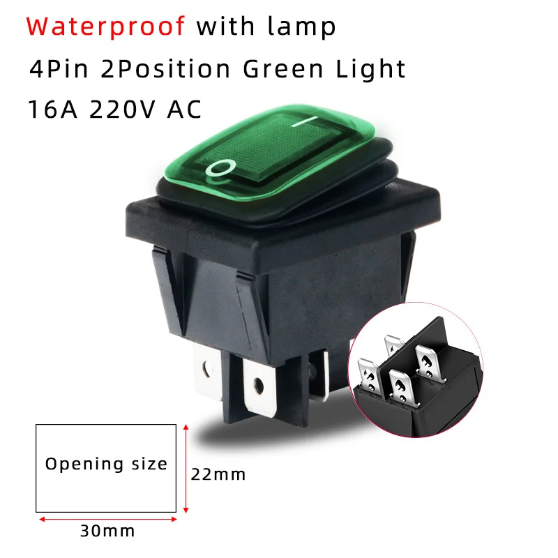 Водонепроницаемый кулисный переключатель KCD4 30А 220В