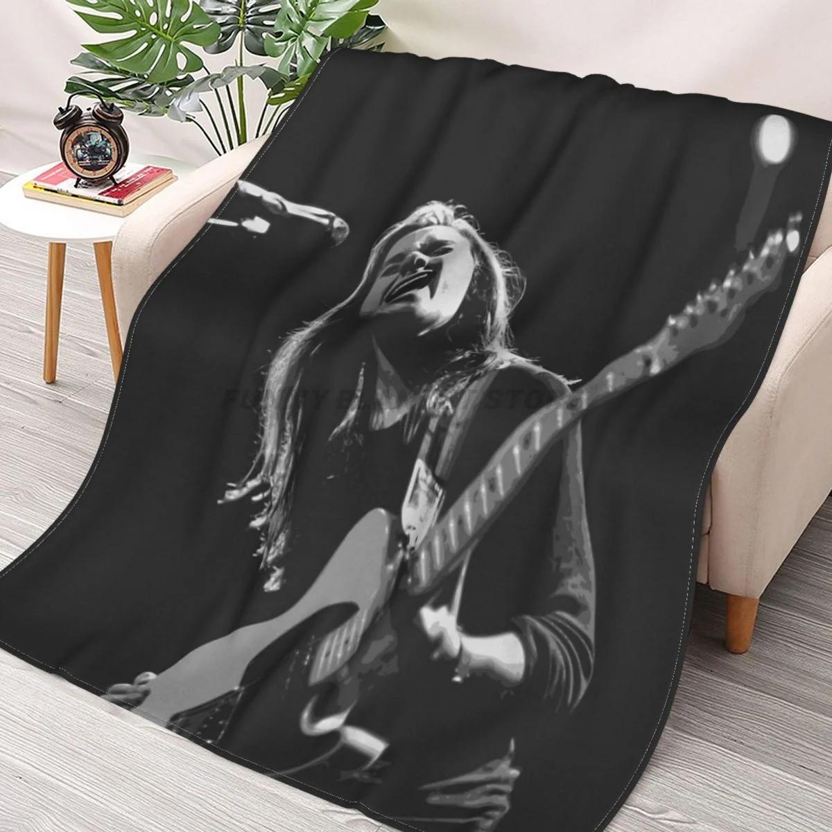 

Julien Baker Painting Throws Blankets Collage Flannel Ultra-Soft Warm picnic blanket bedspread on the bed