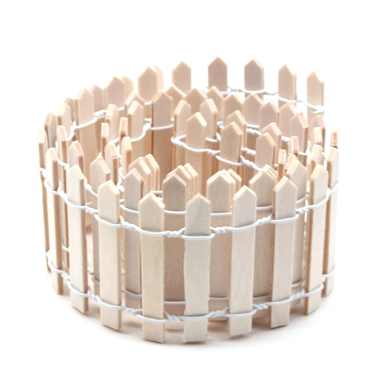 Миниатюрный деревянный забор «сделай сам», сказочный сад, деревянный барьер, витрина для кукольного домика, аксессуары для украшения дома, 90x5 см