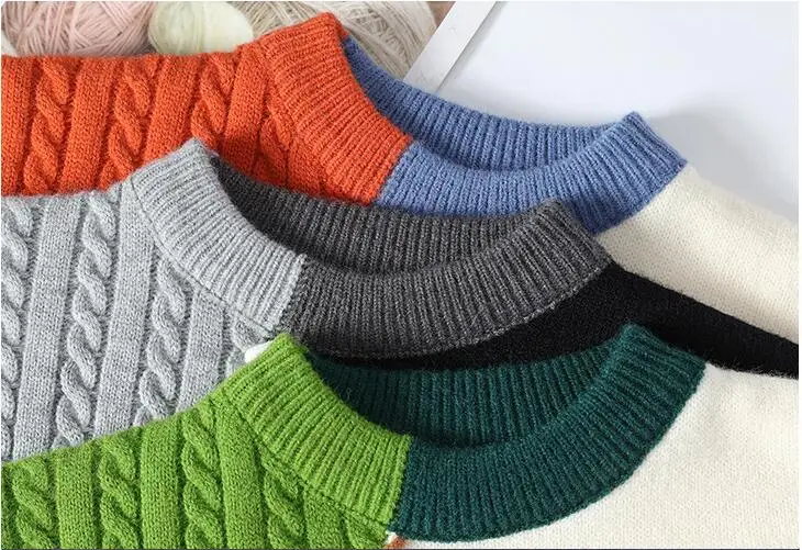 Мужской трикотажный пуловер с круглым вырезом размеры до 4XL