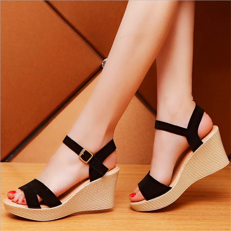 

2022 Summer New Open-toed Fish Head Fashion Waterproof Platform Waterproof Platform High-heeled Wedge Sandals Women's Shoes
