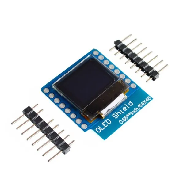 

ЖК-дисплей с OLED-экраном 0,66 дюйма, совместимый с WEMOS D1 MINI ESP32 64X48, дисплей 0,66 дюйма, Oled-модуль IIC I2C