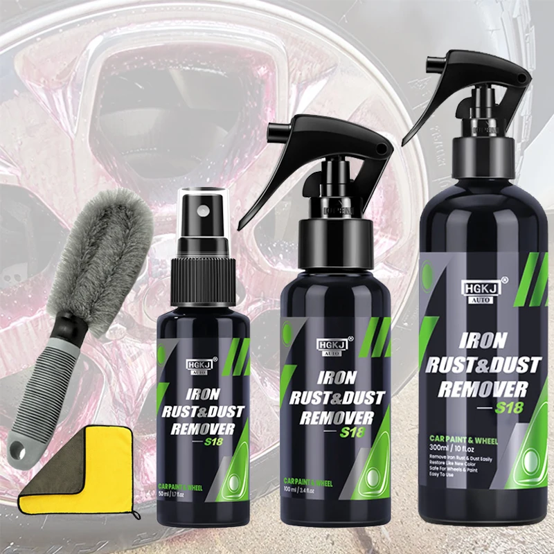 

50/100/300ML Car Paint Wheel Hub Iron Powder Remover Car Cleaning Spray Strongly Soluble Rust Auto Cleaning Tools Accessories