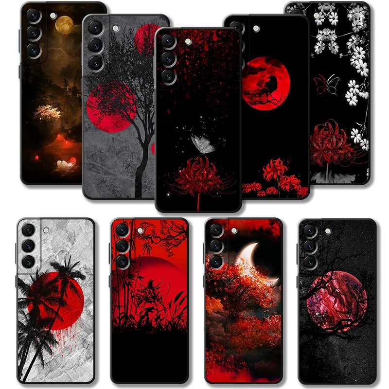 

Phone Cases Red Sun Spider Lily For Samsung S23 S21 Plus S20 FE S22 Ultra 5G S10e Note 20 10 S8 S9 S10 Lite S20FE Note20 Note10