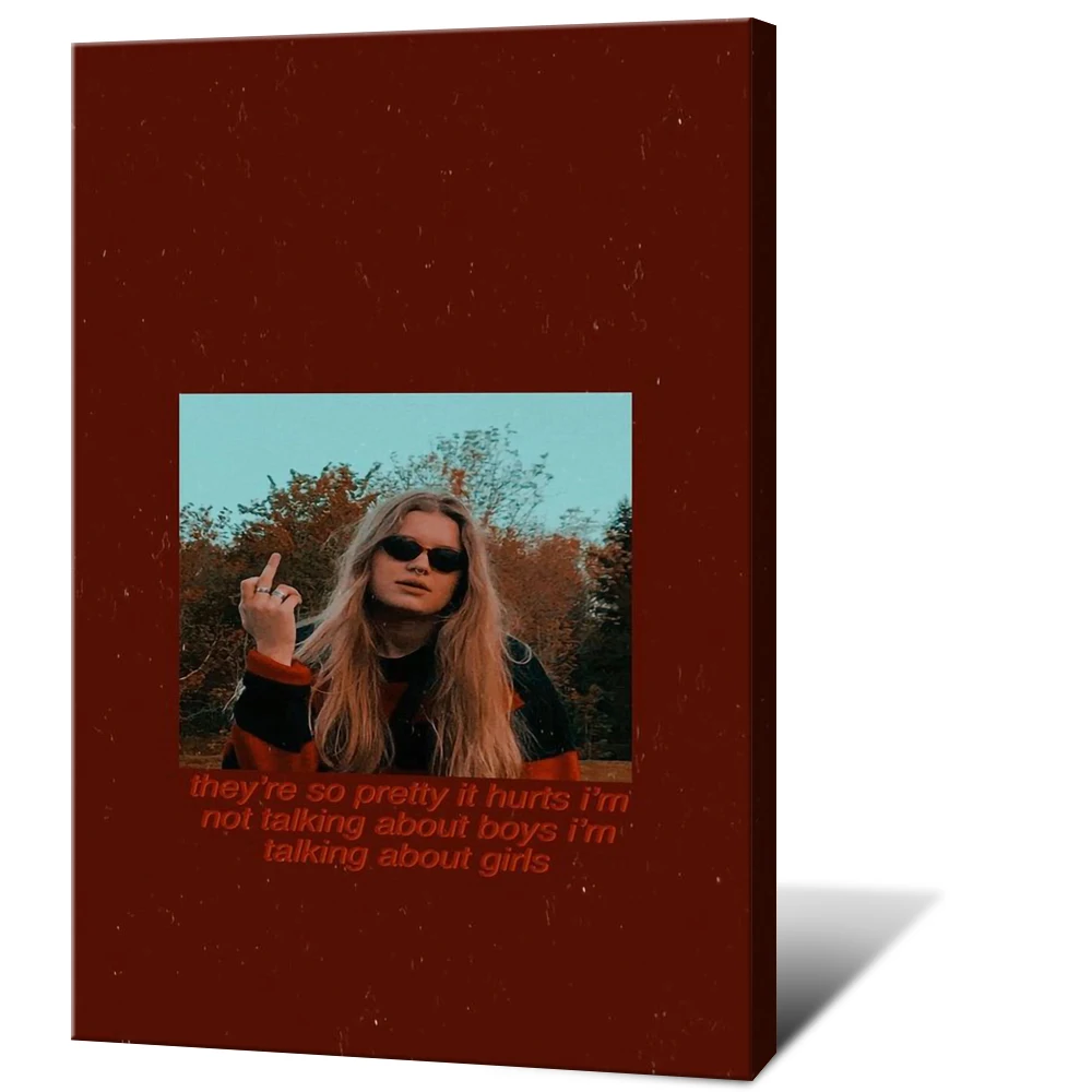 Плакат «Девочка в красном» для украшения дома, холст, певец, настенное искусство, подвесная картина, печать, спальня, декоративная живопись, плакаты, подарок