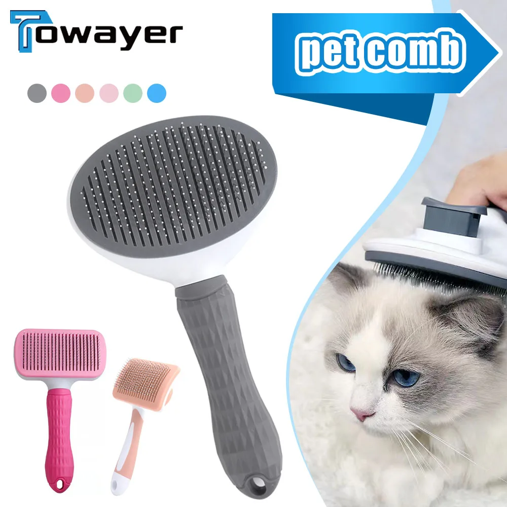 

Pet Massage Comb Grooming Care Stainless Steel Needle For Clean Remove Floating Long Hair Cats Brush Dogs Cat Accessories Gatos