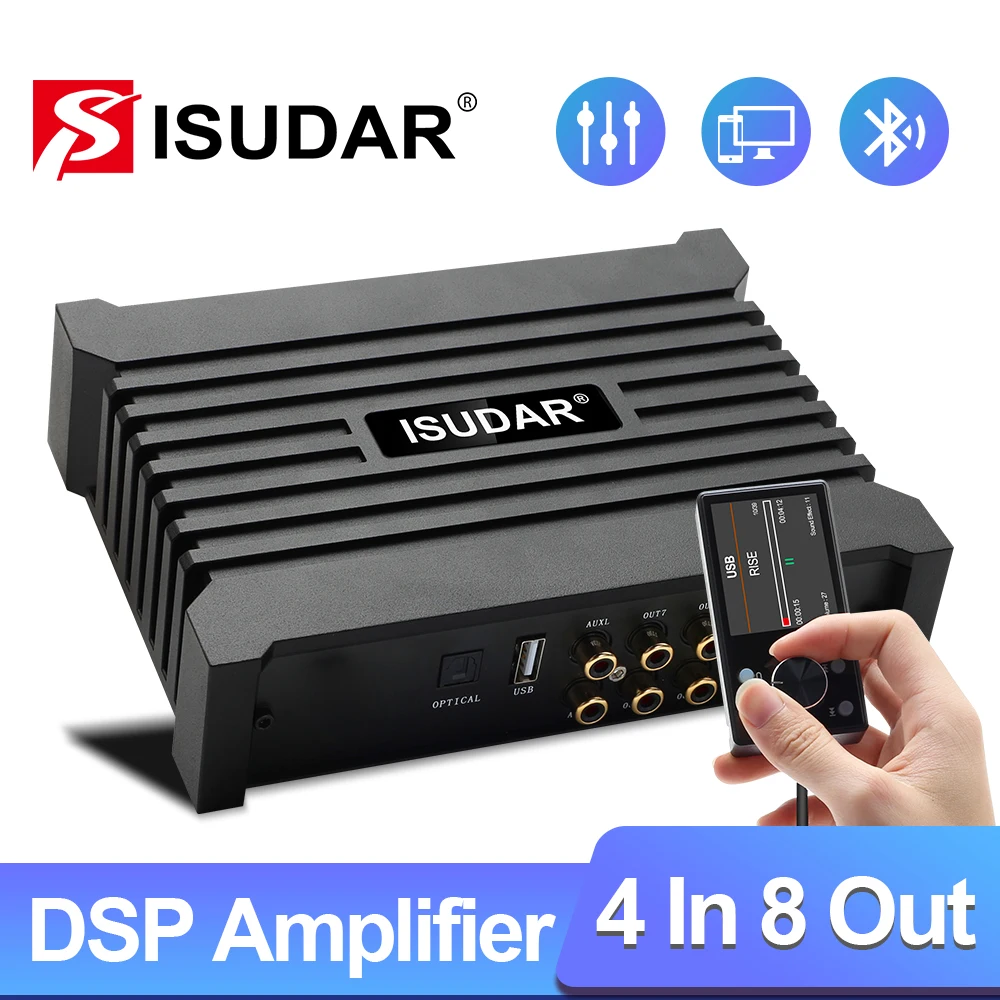 ISUDAR D408 автомобильный DSP усилитель для VW/TOYOTA/HONDA/Mazda/Nissan/Ford/Audi/BMW/Peugeot/HYUNDAI/KIA Авто