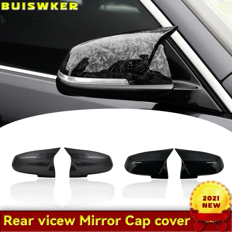 

For BMW 1 2 3 4 X Series Rear View Side Mirror Cover F20 F21 F22 F23 F30 F32 F36 X1 E84 F87 M2 Carbon fiber pattern Accessories