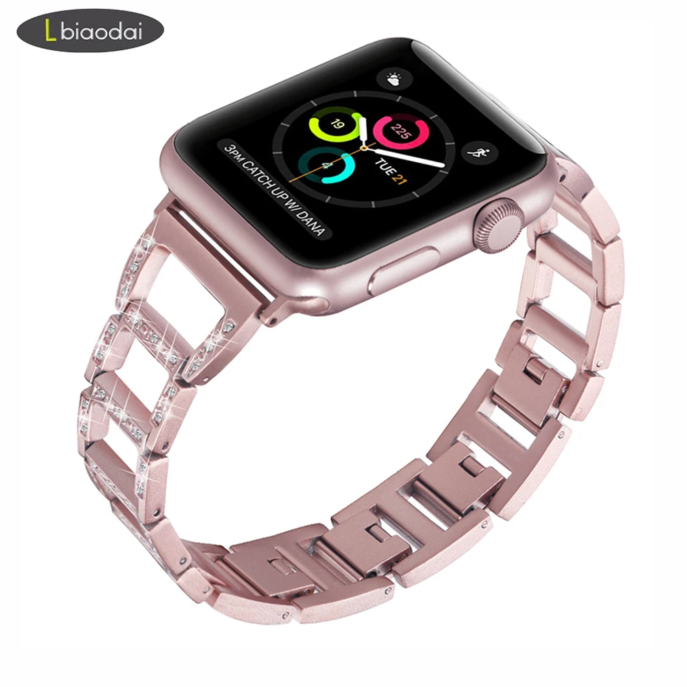 

Diamond strap For Apple watch band 44mm/38mm iwatch 42mm/40mm bracelet stainless steel watchband apple watch 4/3/5 se 6