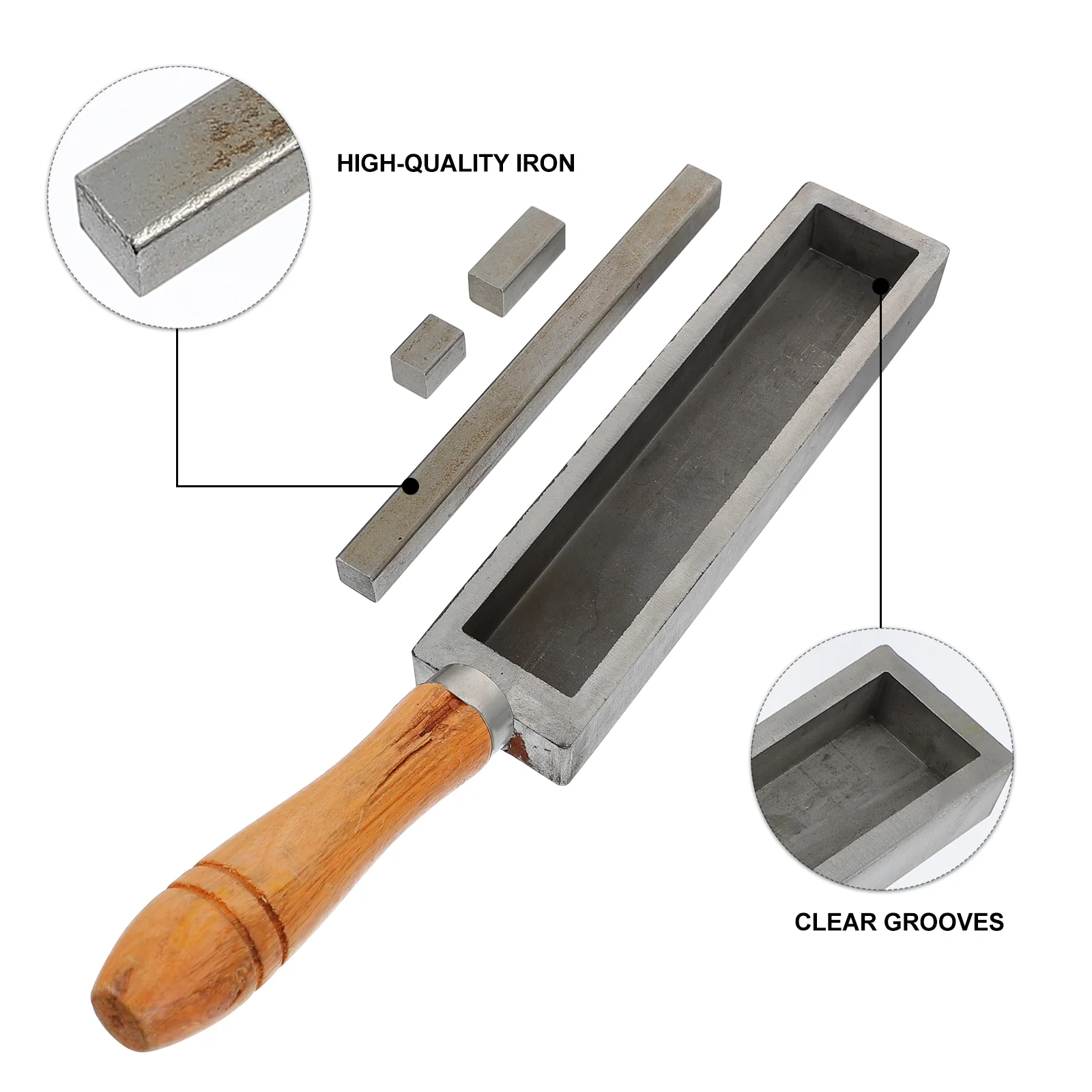 Рисунок 5 - Металлическая литейная форма с деревянной ручкой