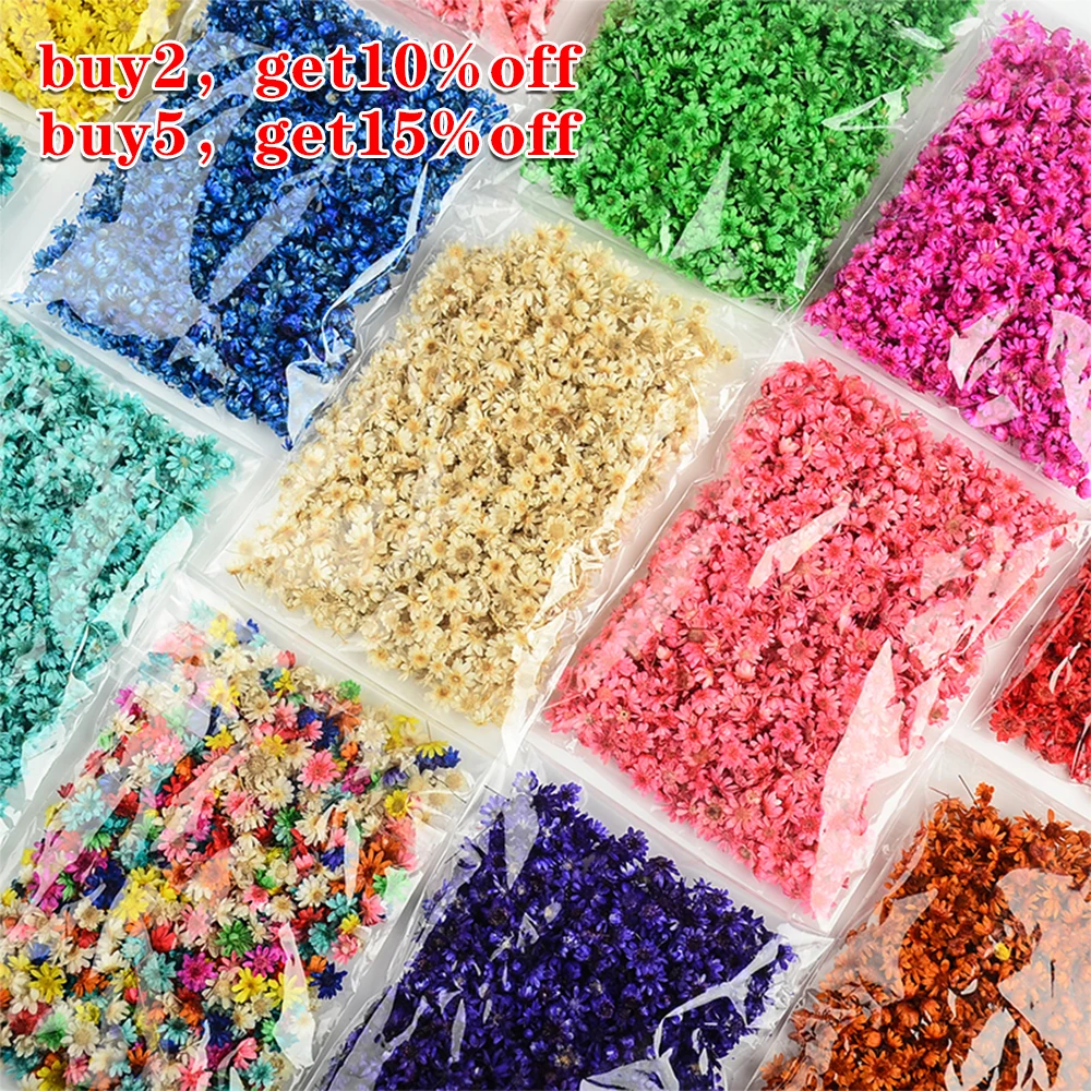 710pcs Natural Real Dried Flowers Little Star Flower for DIY Art Craft Epoxy Resin Candle Making Jewelry Wedding Home Decoration