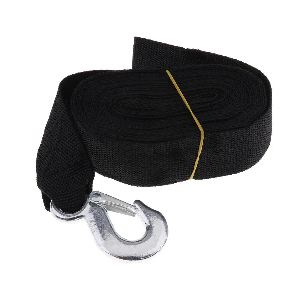 

Trailer Winch Strap 2" x 24' and Safety Hook for Boat, Towing, Runner and Heavy Duty Equipment Tie Downs (Up to 3200 lbs)