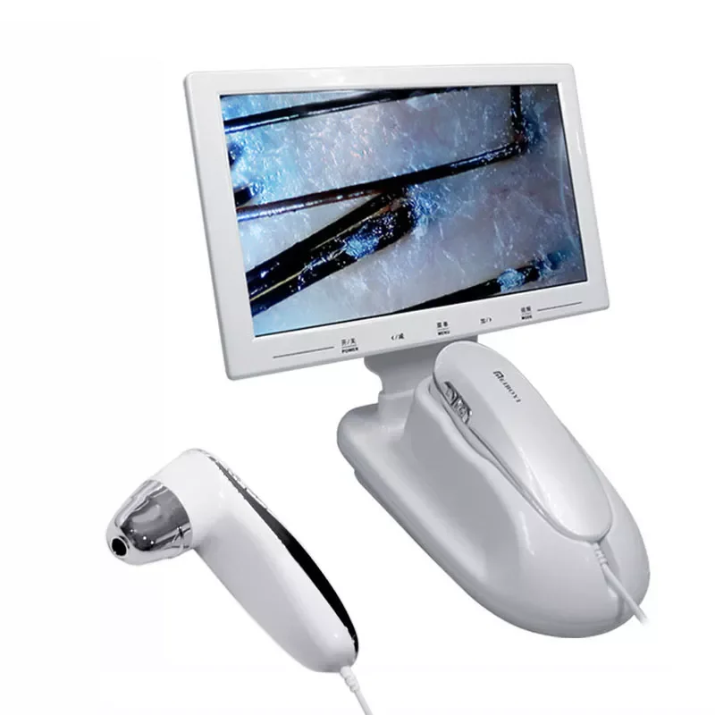

NEW Skin Hair Scalp Detector Hair Follicle Facial Skin Oil Moisture Magnifying Detector 11 Inch HD LCD Screen Microscope Tester