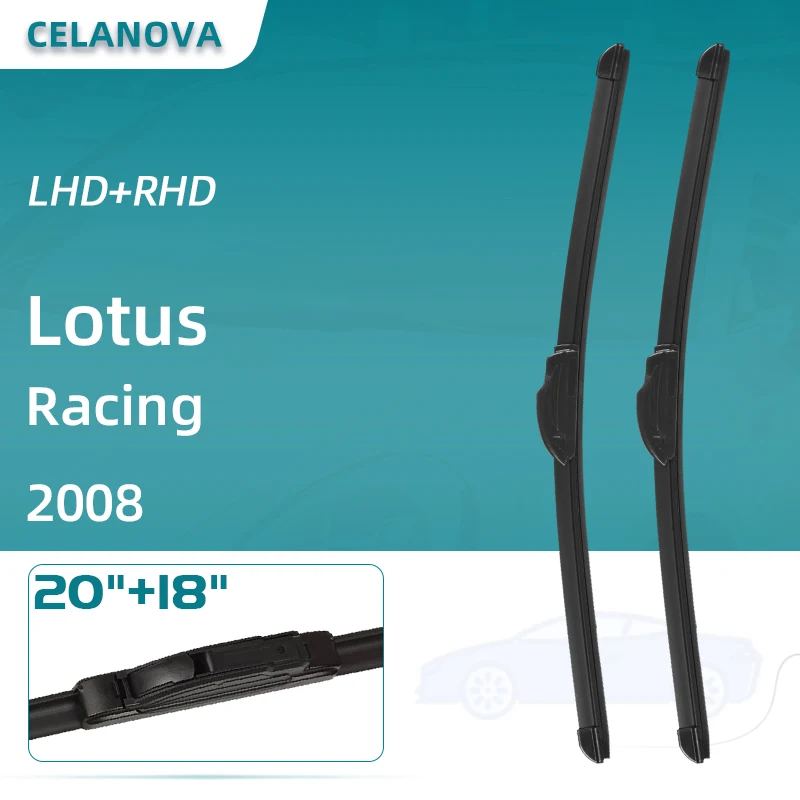 

Аксессуары для Lotus Racing 2008 дюйма, резиновые стеклоочистители без рамки, 20 дюймов + 18 дюймов