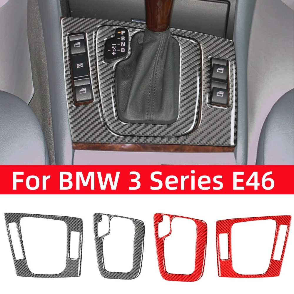 

For BMW 3 Series E46 323i 328i 330i 325i 1999-2004 Accessories Carbon Fiber Interior Car Gear Shift Panel Trim Cover Stickers