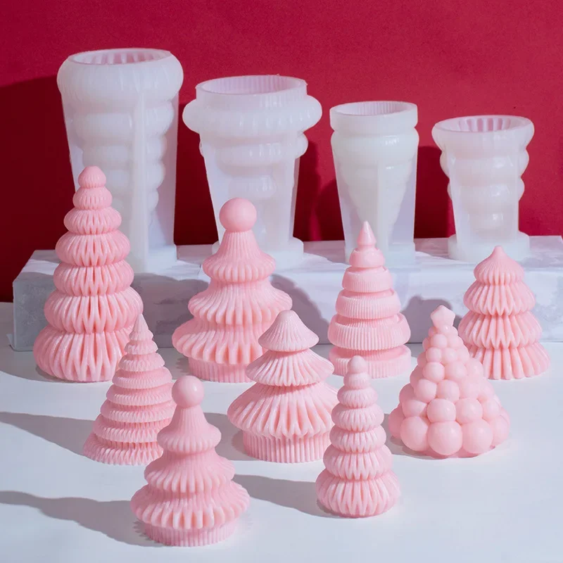 Силиконовая форма Zackoo 3D для рождественской елки свечи сделай сам ручная работа