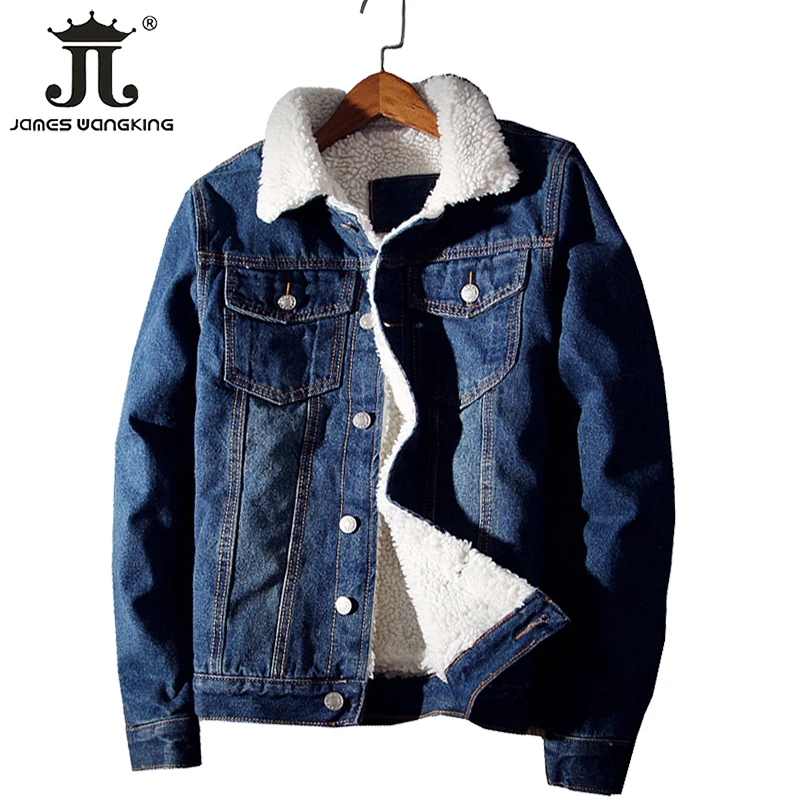 

Winter Fashion Denim Jacket Mens Keep Warm In Thicken Casual Jacket Men Brand Jacket Slim Fit Denim Coats Male Large Size S-6XL