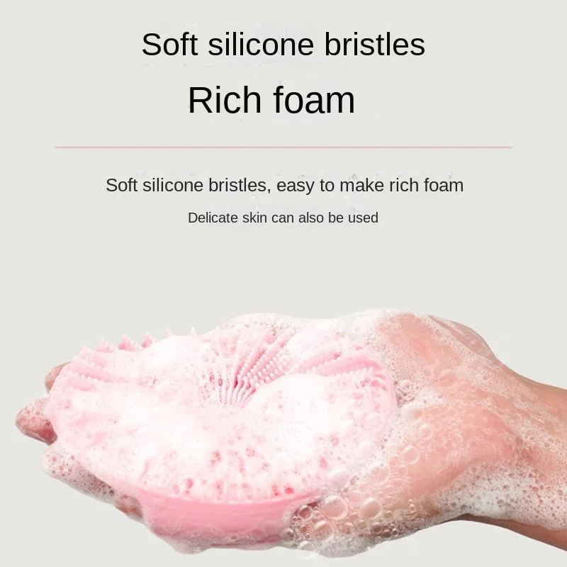 

Cleaning Shower Head With Massage Silicone Scrubbers Exfoliating Bath Belt Hair Skin Brush Foaming Scrubber Glove Washing Tool