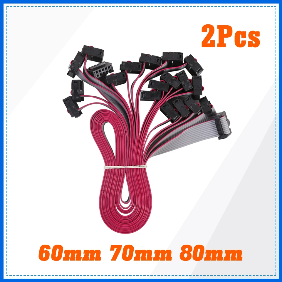 

2 шт. 10P 80 см 70 см 60 см 2864 ЖК-удлинитель 2004 ЖК-кабель MKS Ramps для Prusa RepRap Anet i3 FT5 3D плоский ленточный кабель для передачи данных провод