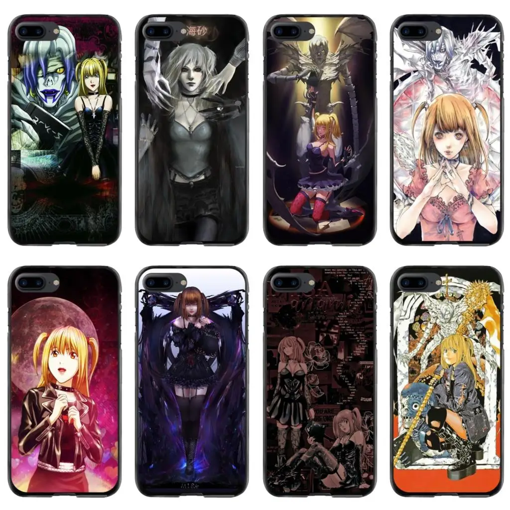 

For iPod Touch iPhone 11 12 Pro MAX 4S 5 5S SE 6 6S 7 8 Plus X XR XS Misa Amane Rem Death Note Hard Black Skin Case