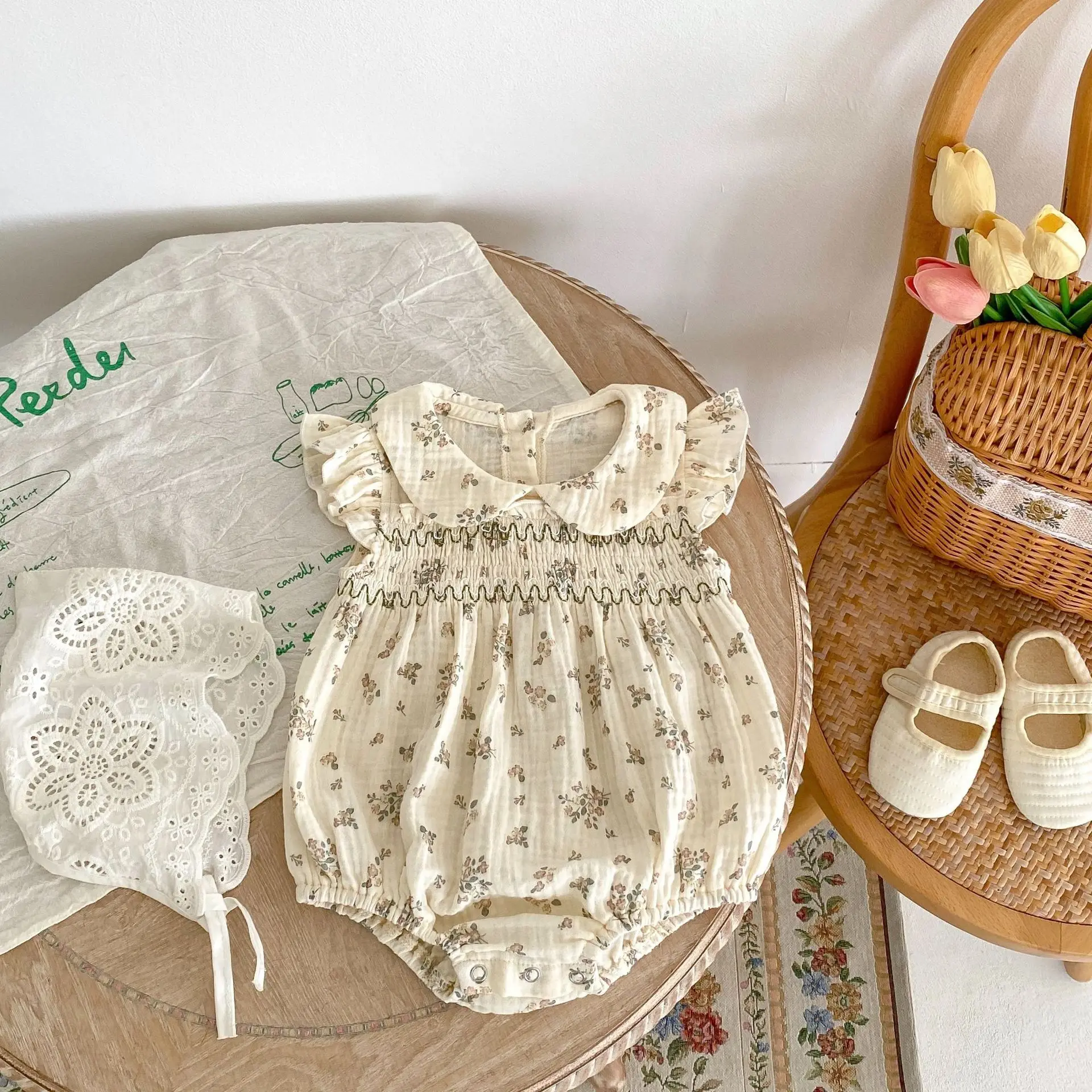 

Newborn Baby Bodysuits for Infant Girls Cotton Sleeveless Body Tops 0-18m Toddler Outwear Jumpsuits One Piece Children's Clothes