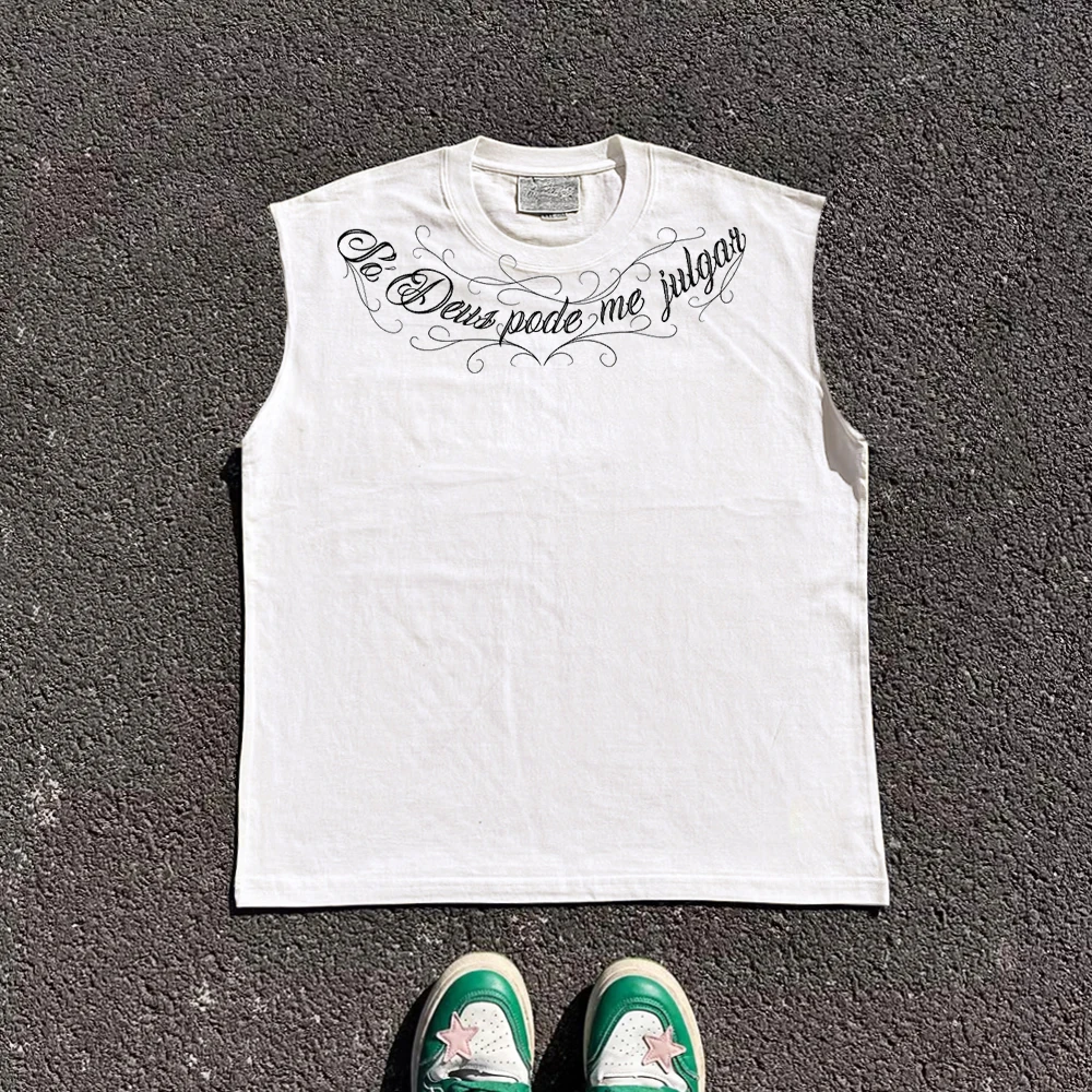 Ван Юсянь Студия была старого магазина на 0 лет! Винтажный жилет с граффити в