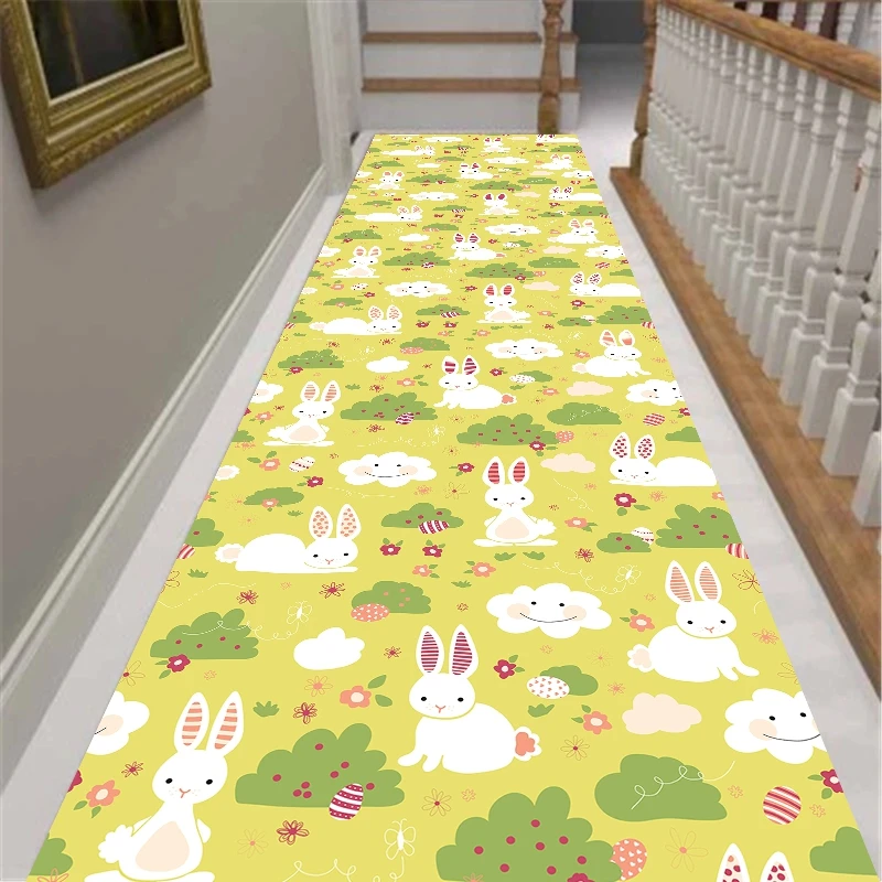 

Reese Lobby Children Carpets Livingroom Bedroom Porch Rugs Cartoon Easter Bunny Hidden Eggs Hallway Corridor Aisle Hall Entrance