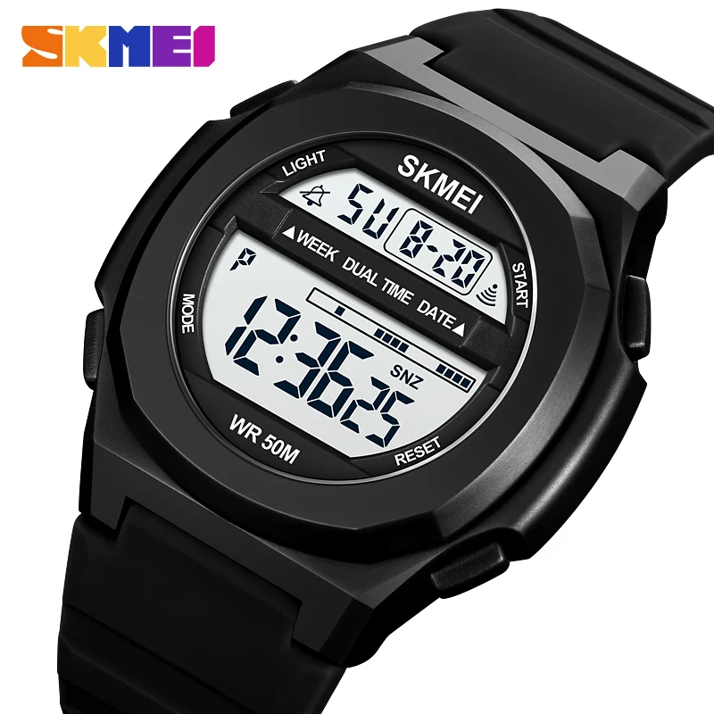 

SKMEI 1821 Light Mens Sport Watches Digital Relogio Masculino Male Clock reloj Fashion Waterproof Dual Time Men's Wristwatch